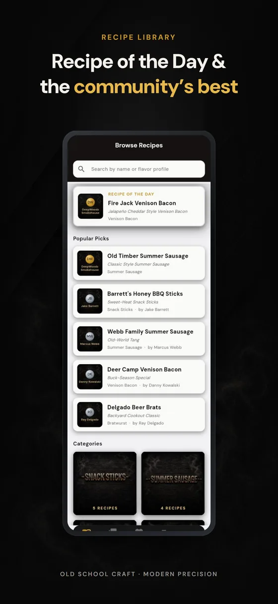 Browse the DeepWoodz recipe library